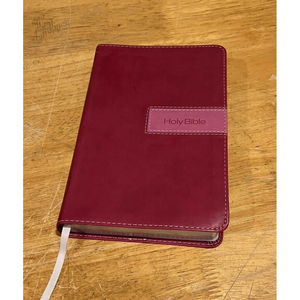 2011 NIV Holy Bible Zondervan Italian Duo-Tone (small print) Pink Faux Leather